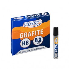 Grafite HB 0.3mm 12 Tubos com 12 Unidades BRW GF0301